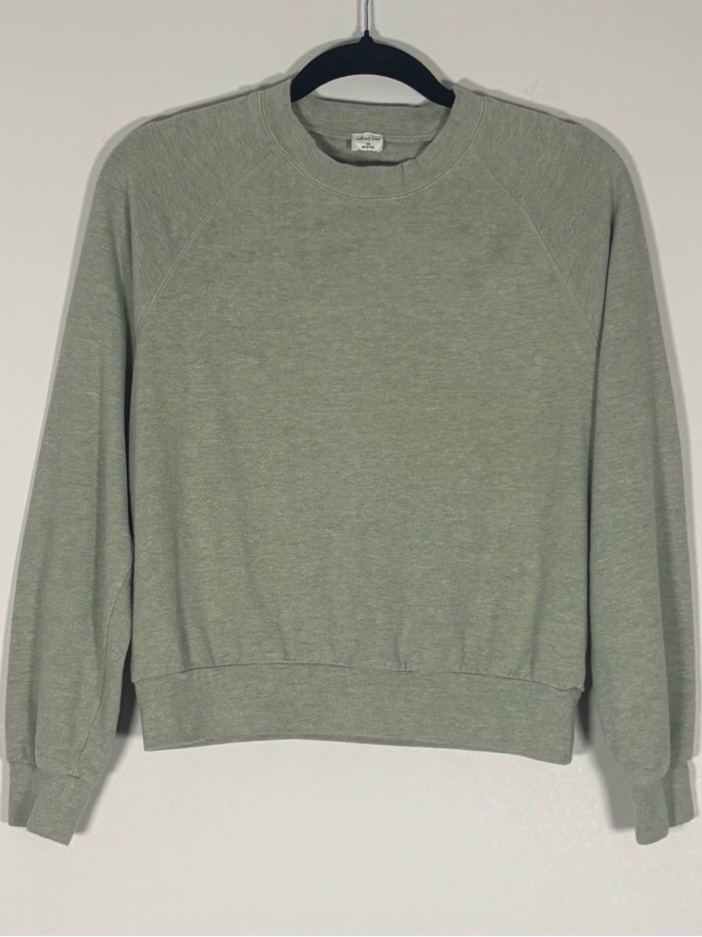 Aritzia Wilfred Free Heather Grey Raglan Crewneck Sweatshirt Size 2XS